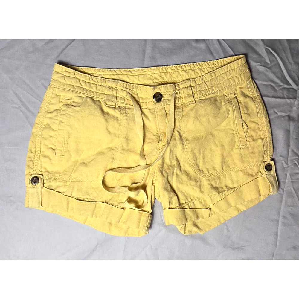 Old Navy Size 6 Yellow Shorts, Linen and Rayon Blend, Casual Summer